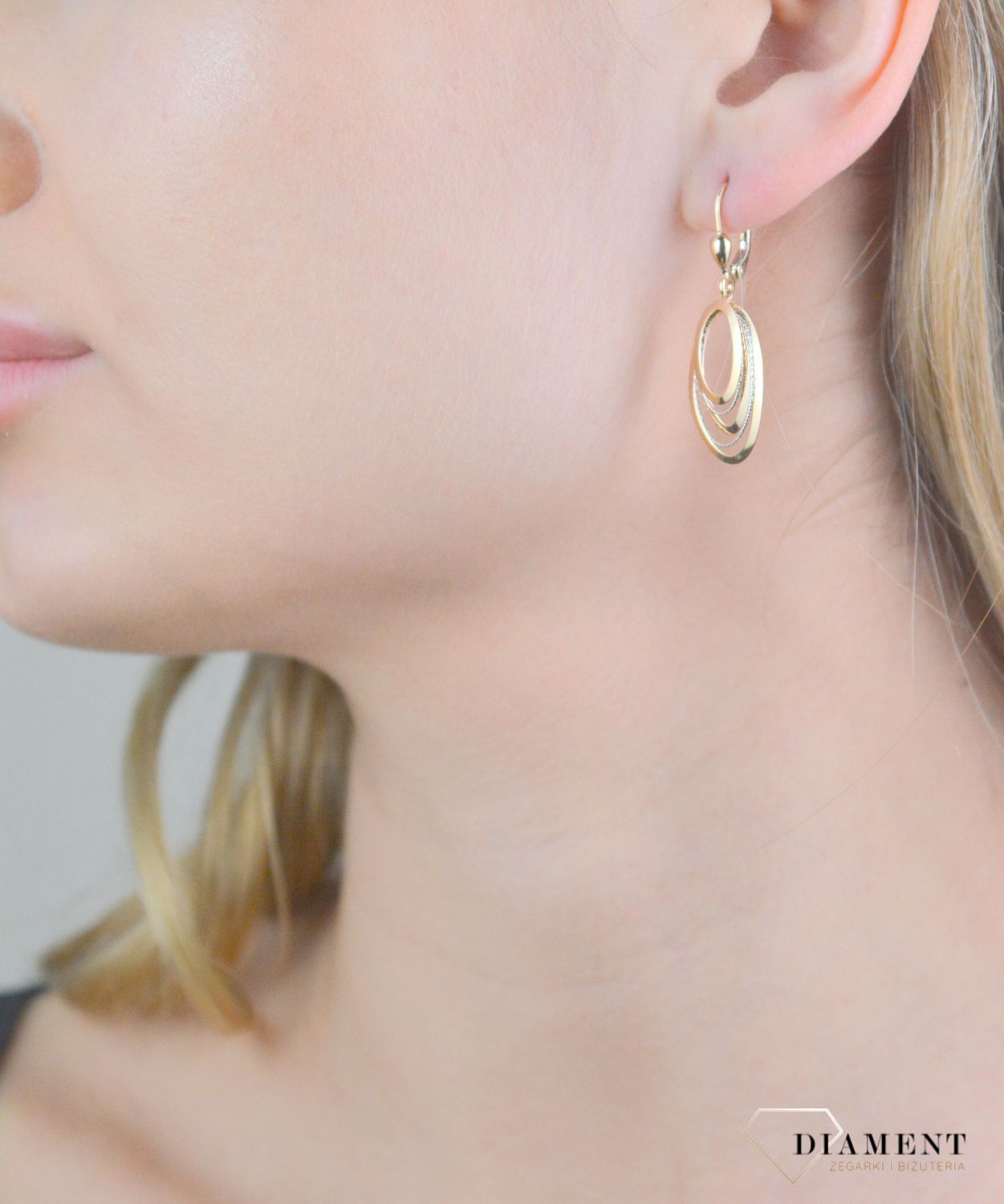 Kolczyki złote wiszące próba 375, KL 10172A 375.jpg